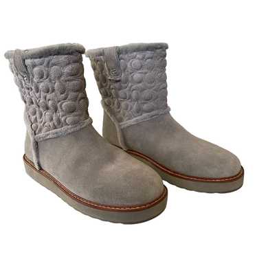 Coach Ivy Heather Grey Suede Boot Size 9.5