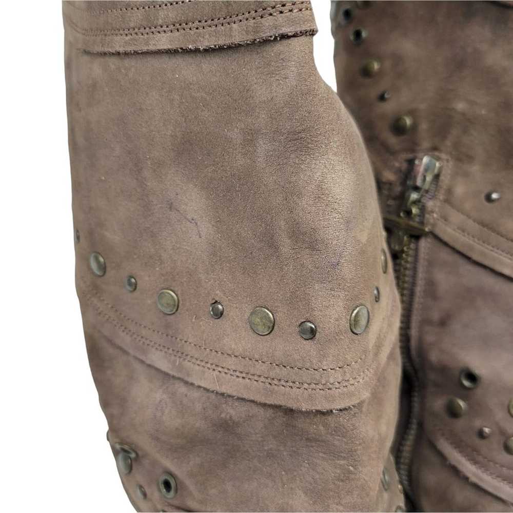 Lane Brown Suede Studded Grommet Harness Western … - image 11