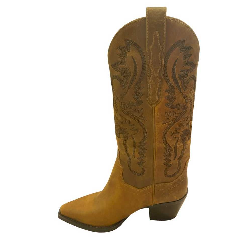 Jeffrey Campbell Dagget Heeled Western Boots Leat… - image 6