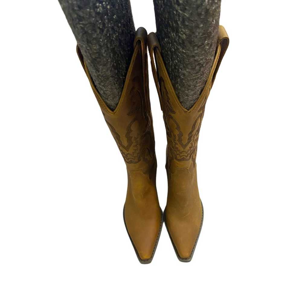 Jeffrey Campbell Dagget Heeled Western Boots Leat… - image 9