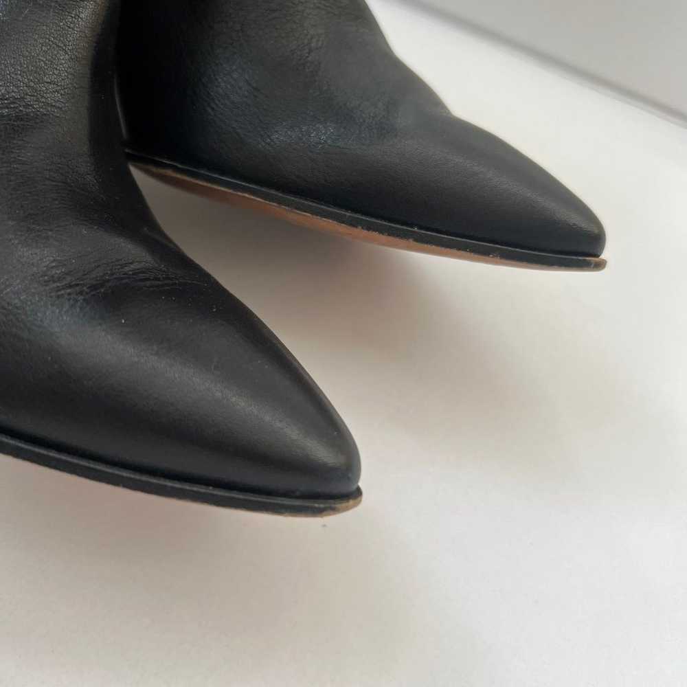 Hugo Boss Leather Boots Black Heels - image 7