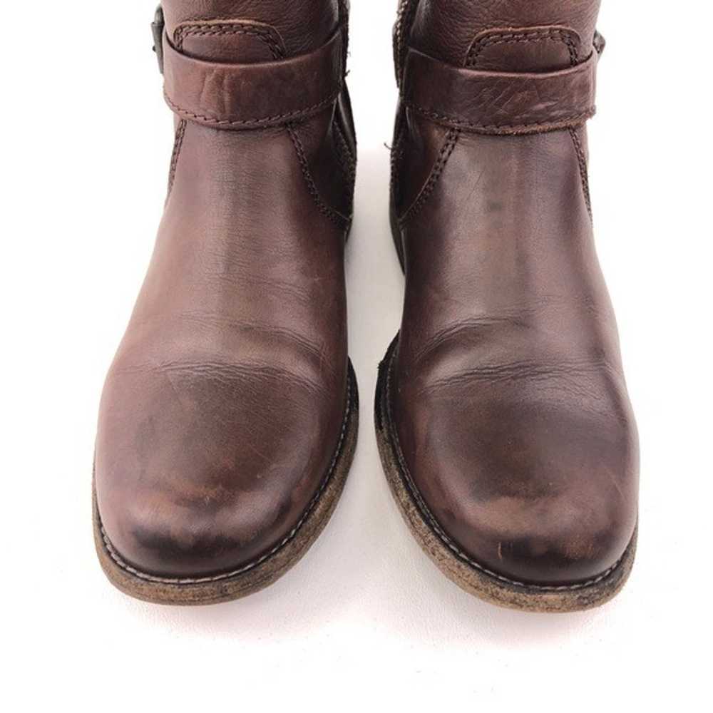 Frye Phillip Brown Leather Tall Riding Boots 7 B - image 12