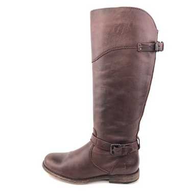 Frye Phillip Brown Leather Tall Riding Boots 7 B - image 1