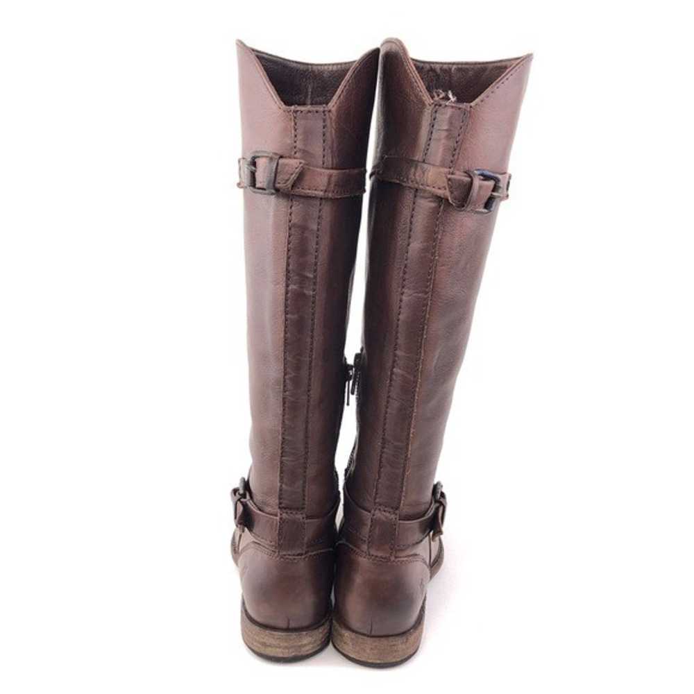 Frye Phillip Brown Leather Tall Riding Boots 7 B - image 6