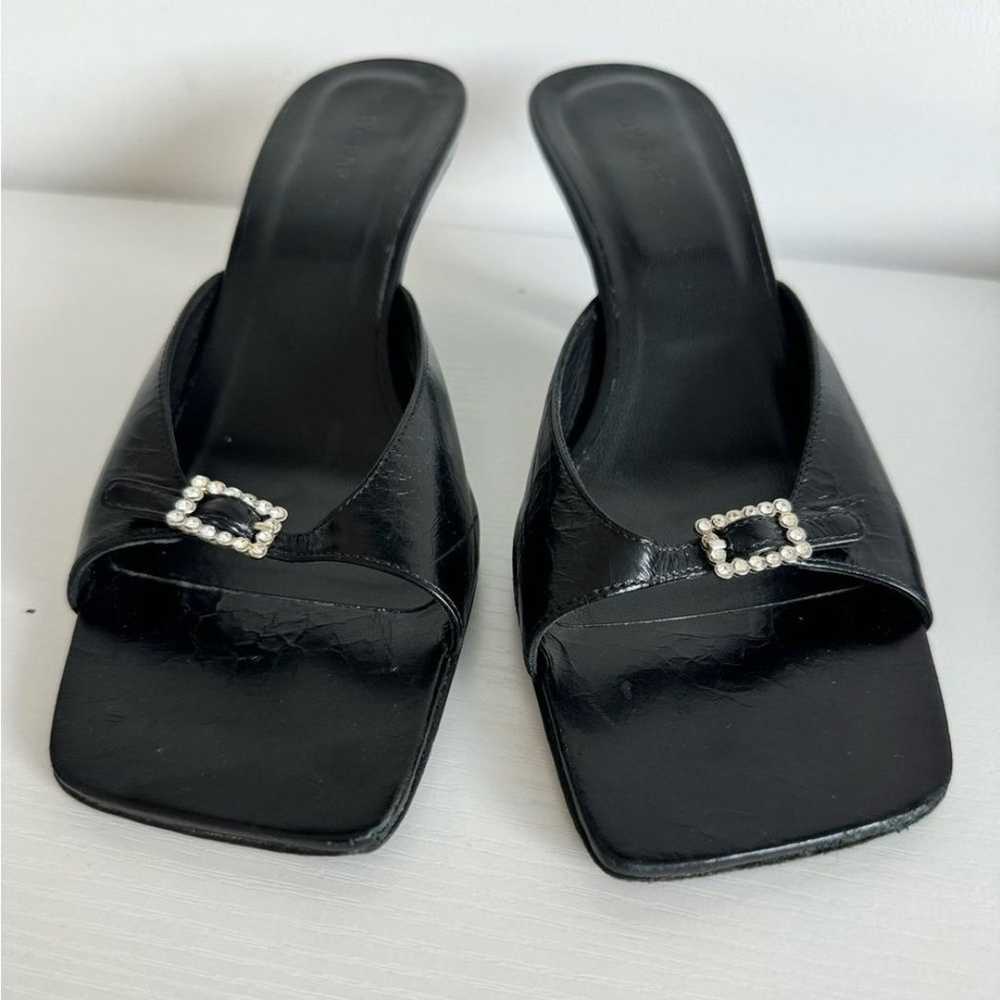 By Far 38 8 Erin Black Buckle Embellished Glossed… - image 12