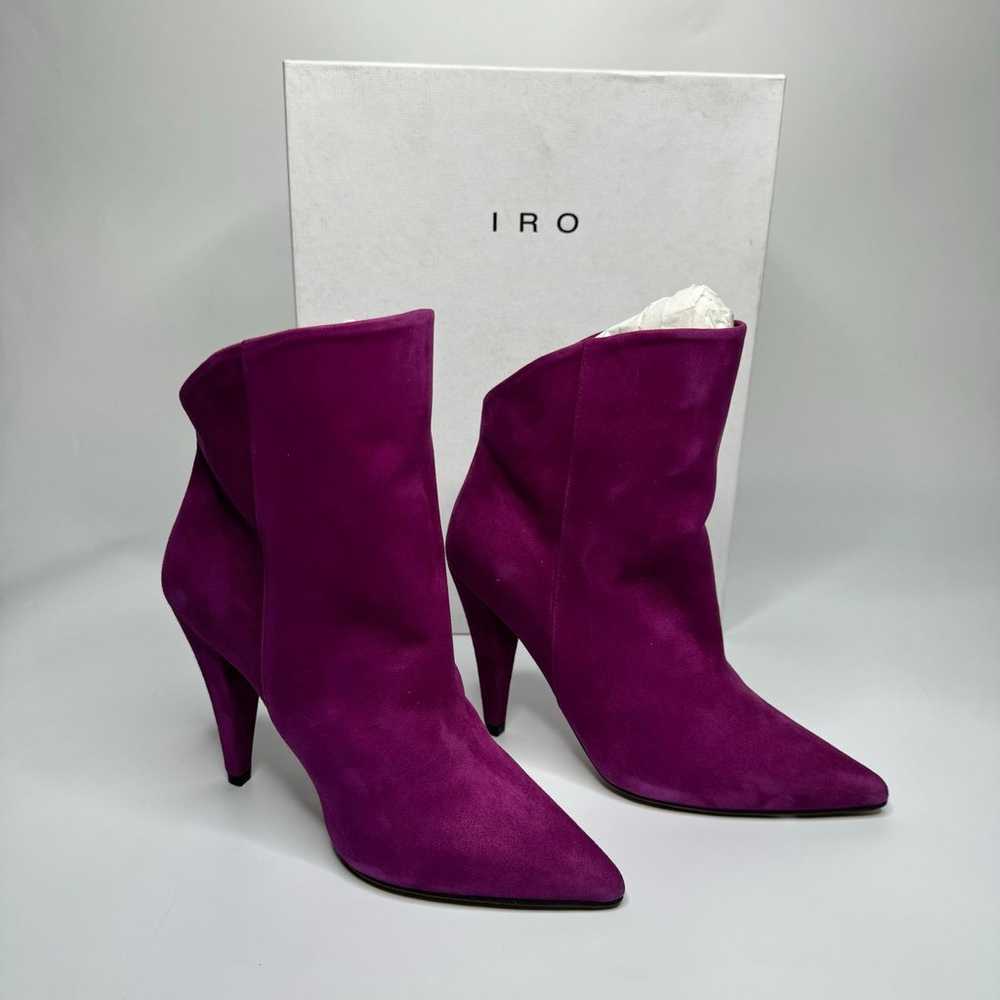 IRO Size US 5.5 Women’s High Heel Boots Purple Su… - image 3