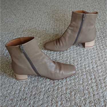 Coclico Taupe Leather Ankle Boots size 37.5 - image 1