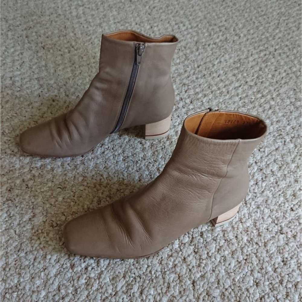 Coclico Taupe Leather Ankle Boots size 37.5 - image 2