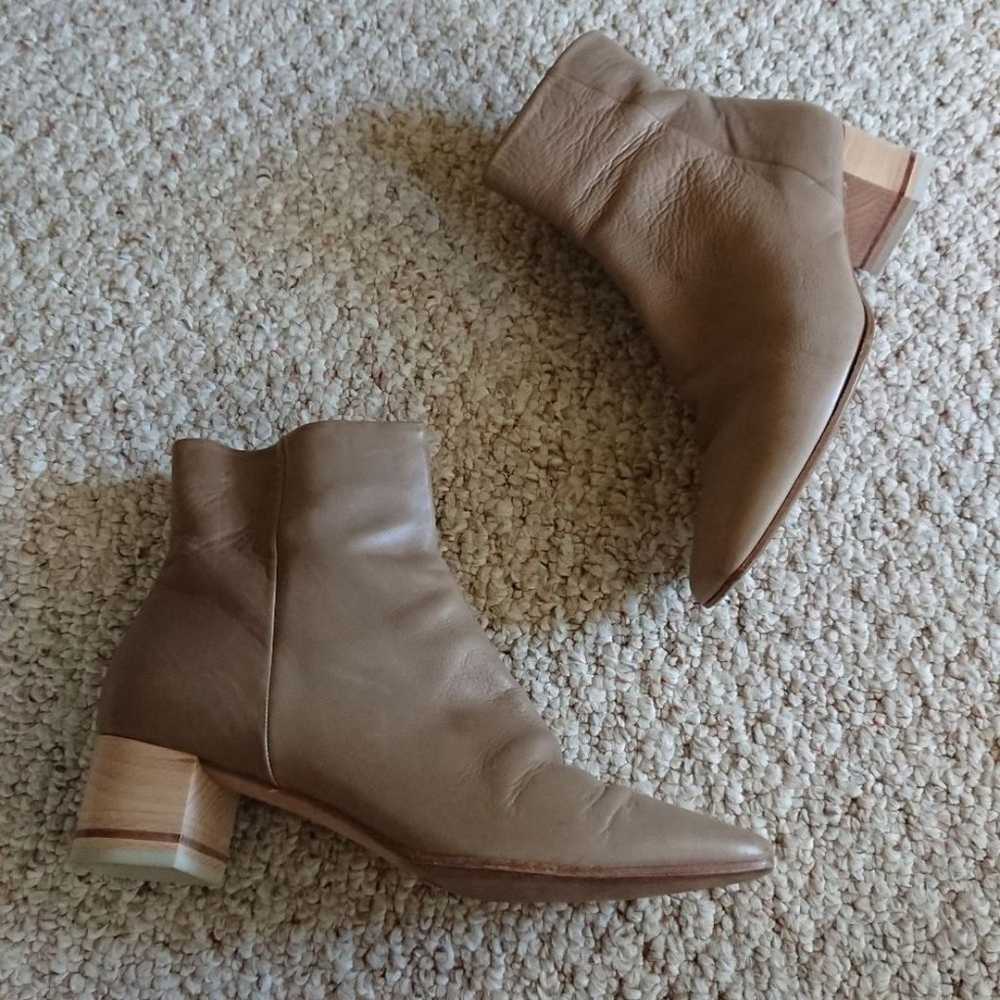 Coclico Taupe Leather Ankle Boots size 37.5 - image 6