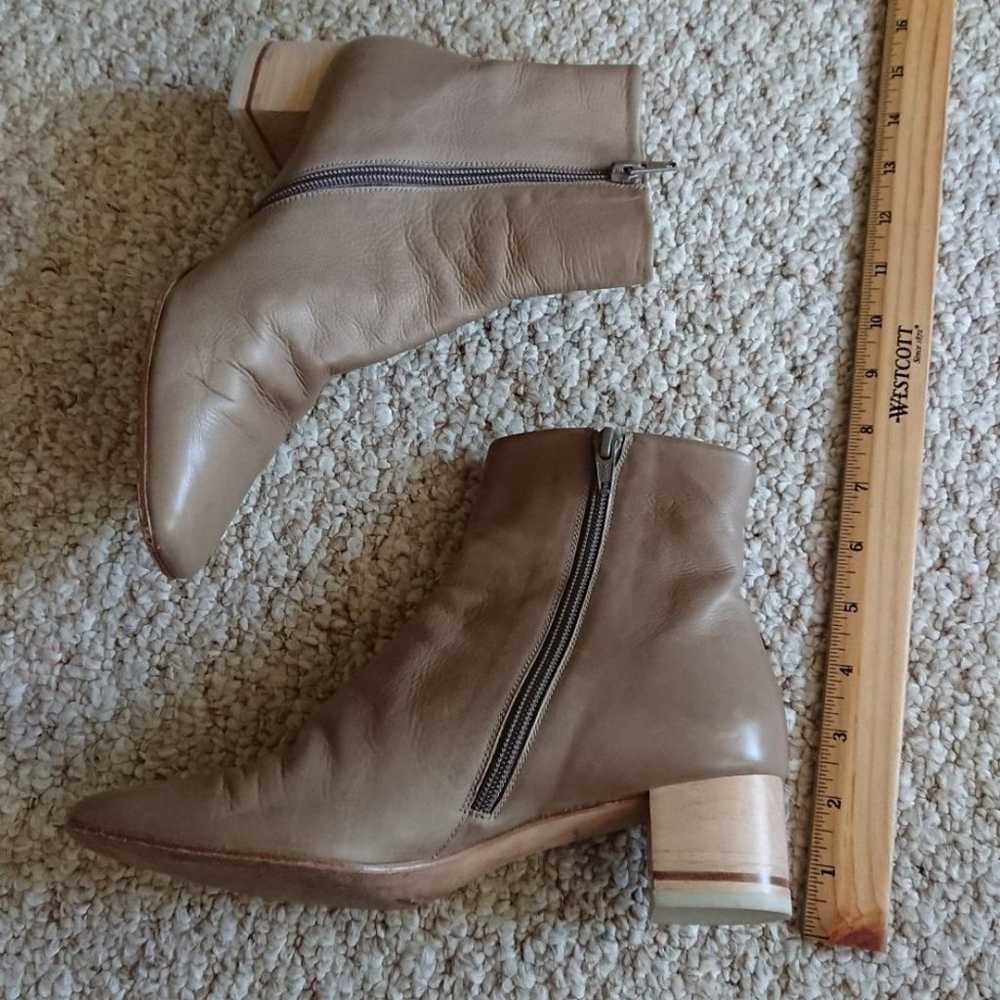 Coclico Taupe Leather Ankle Boots size 37.5 - image 7