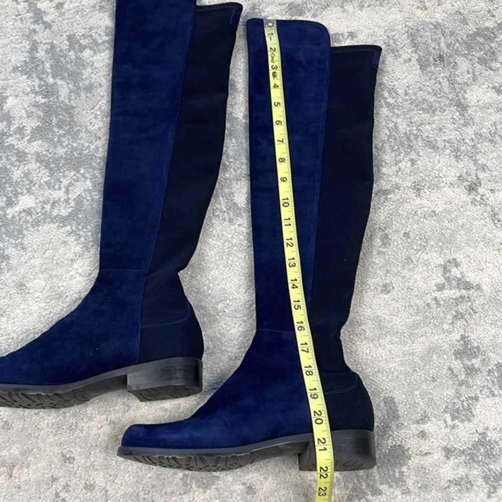 Stuart Weitzman 5050 Over The Knee Boots Blue Sue… - image 6