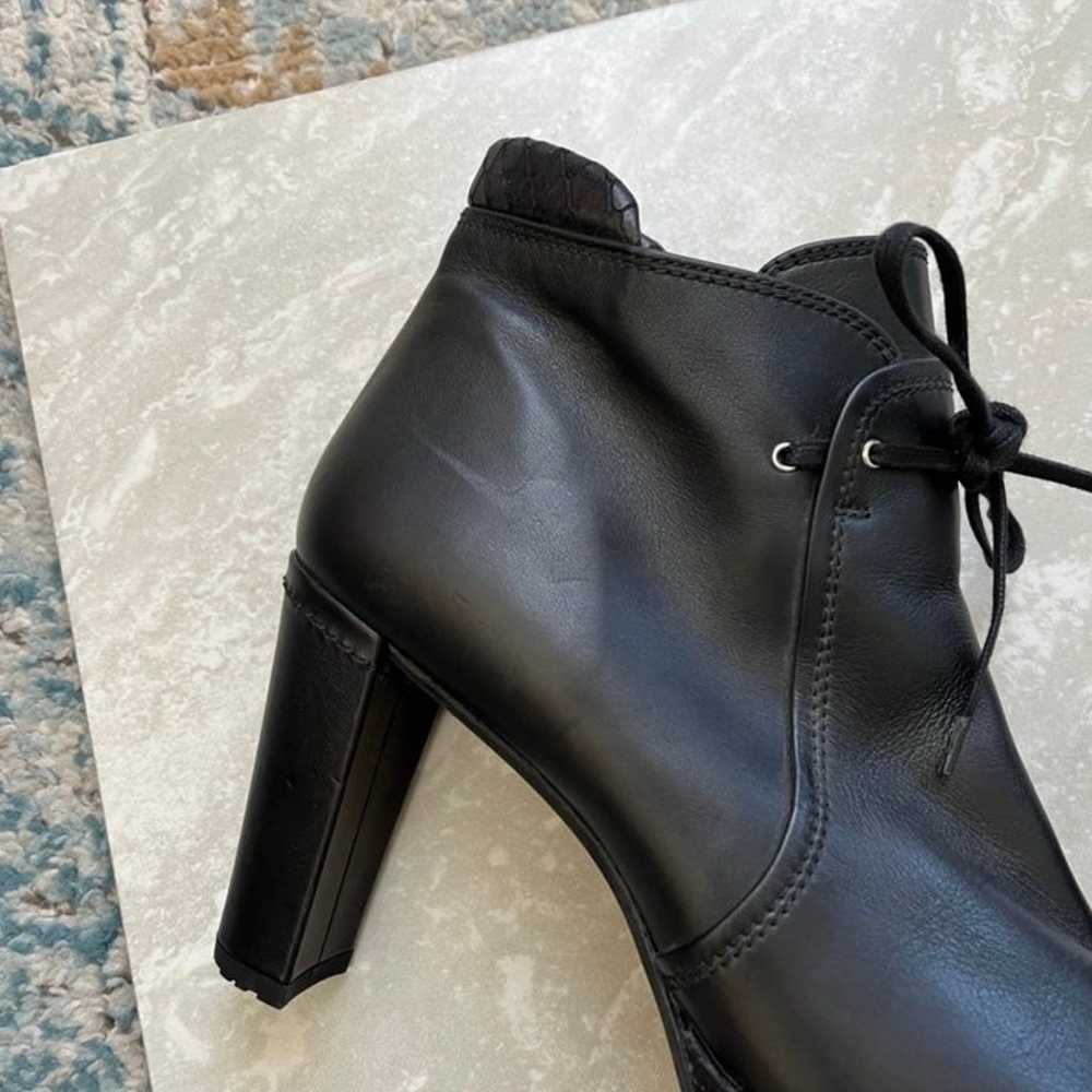 [Stuart Weitzman] Black Leather Ankle Moto Boots - image 4