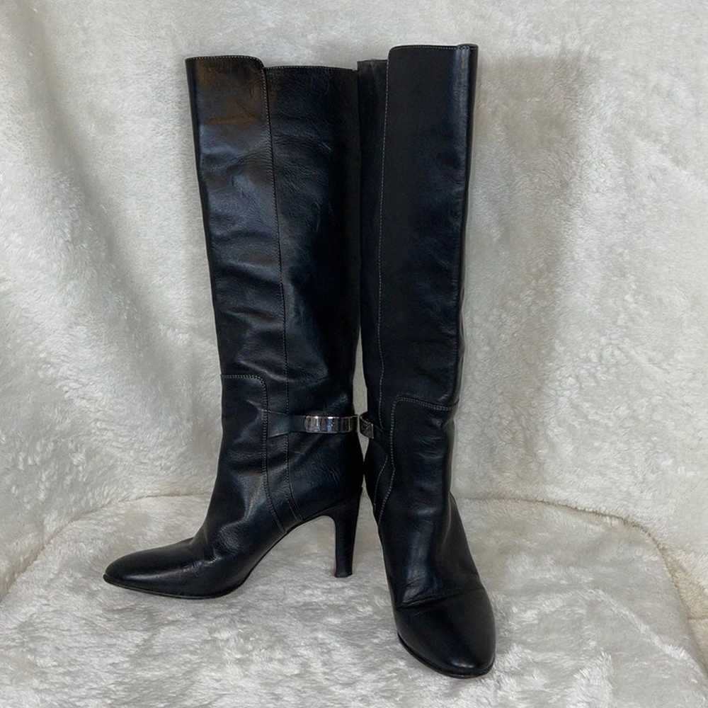 Chloé Leather Knee-High Boots Black Leather size … - image 1