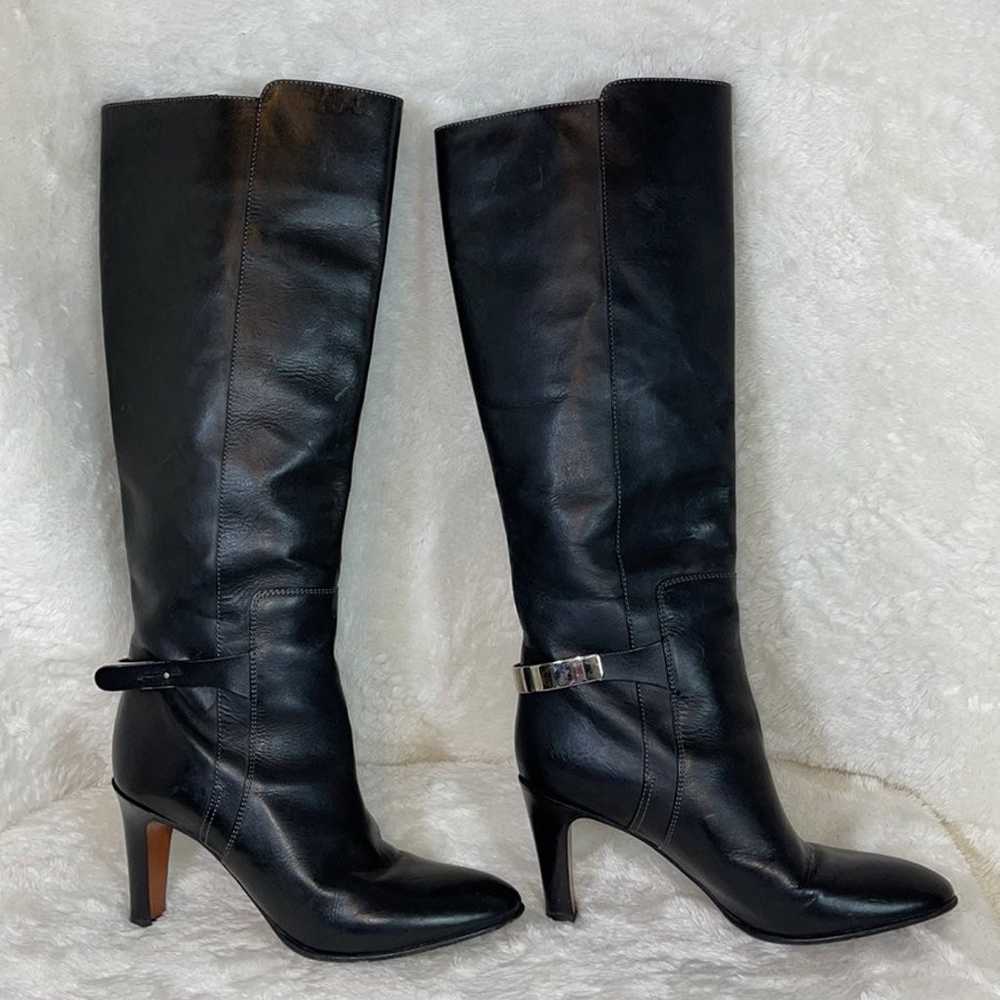 Chloé Leather Knee-High Boots Black Leather size … - image 5