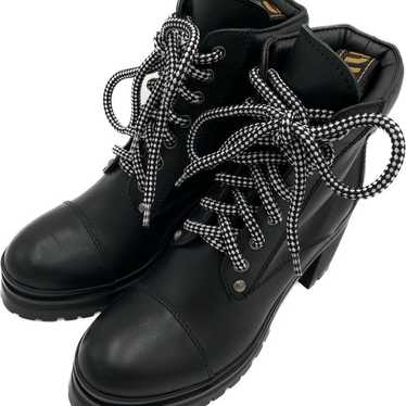 ♪Miu Miu short boots, size 34, black, lace-up boo… - image 1