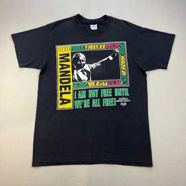 Made In Usa × Vintage Vintage Nelson Mandela T-Sh… - image 1