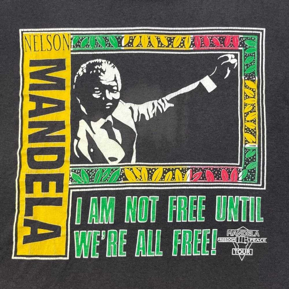 Made In Usa × Vintage Vintage Nelson Mandela T-Sh… - image 3