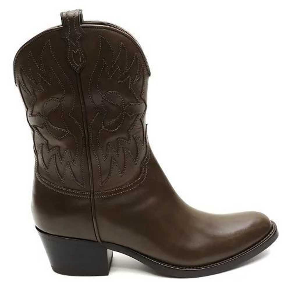 L04207 Unused SARTORE Western Boots: Size 35 Khaki - image 3