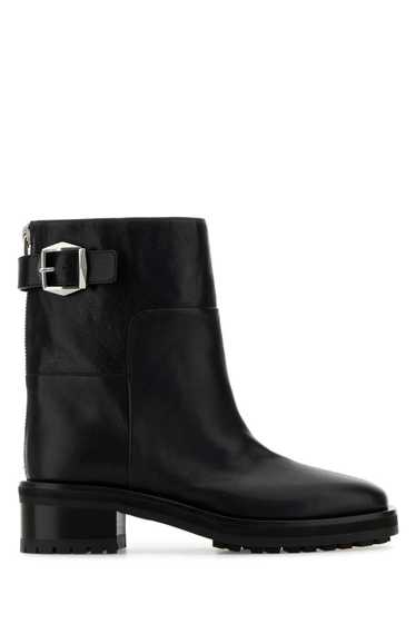 Jimmy Choo Black Leather Brooklyn Ankle Boots