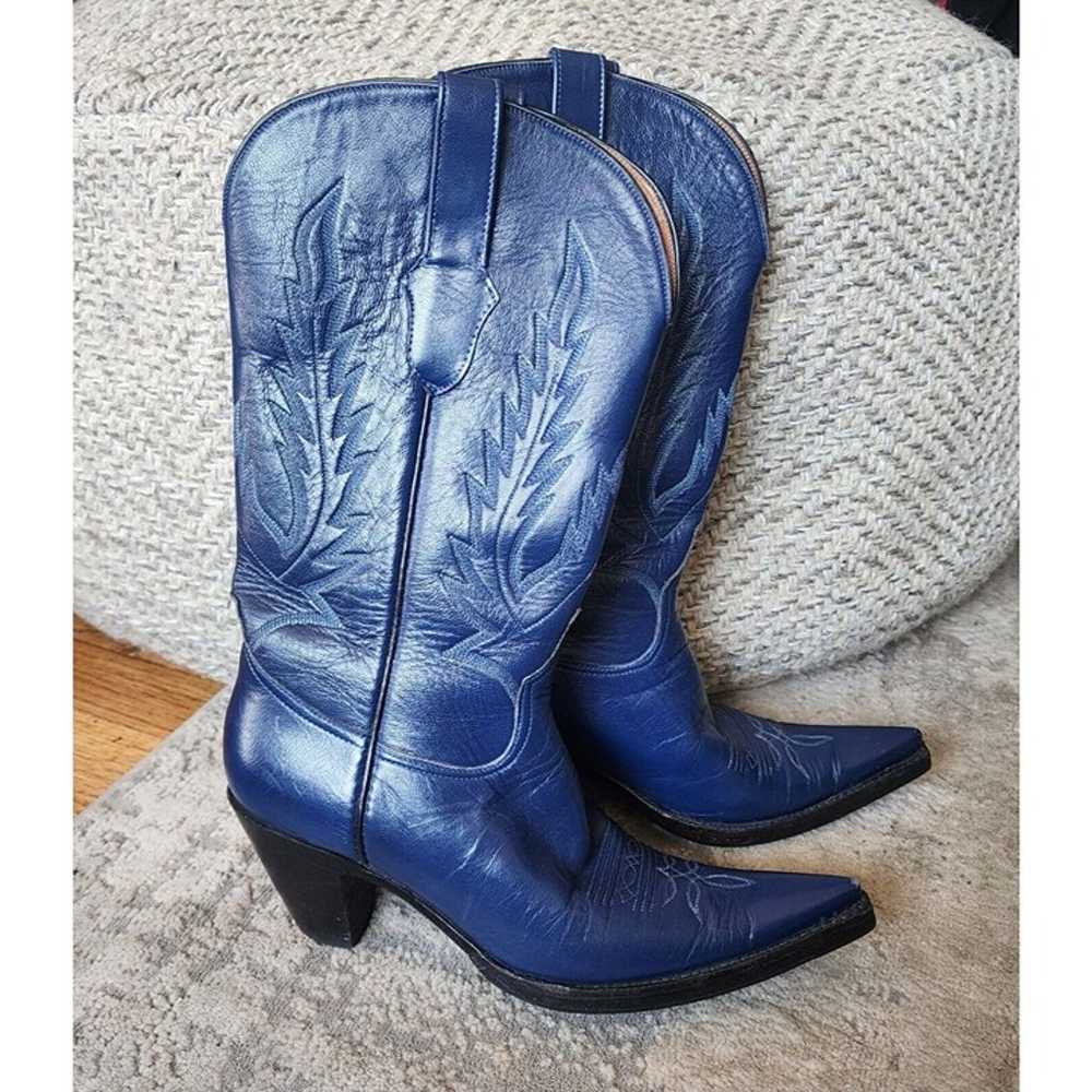 Women's Western Black Jack 7 B Cowboy Blue Boots … - image 2