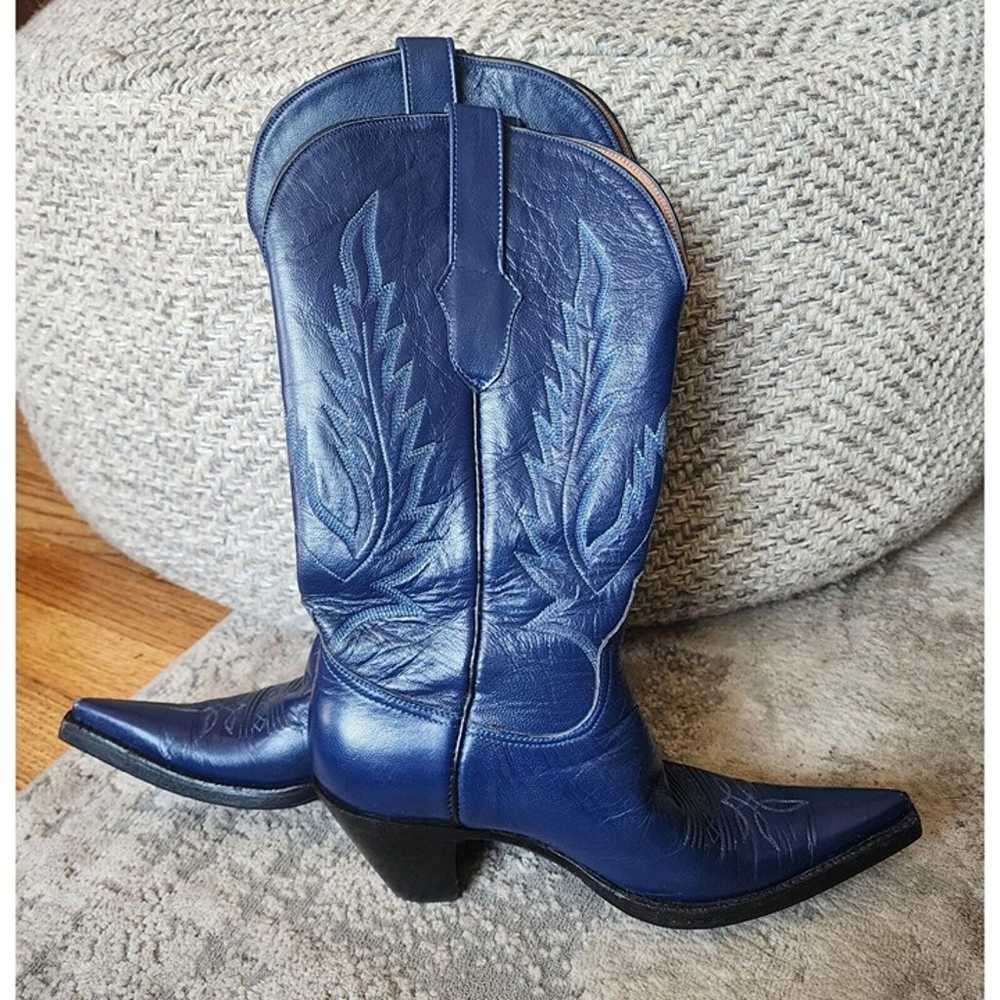 Women's Western Black Jack 7 B Cowboy Blue Boots … - image 5