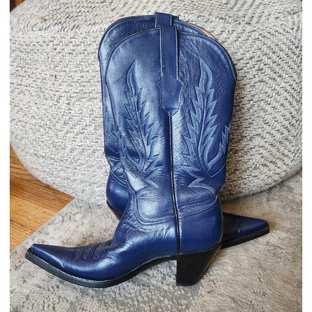 Women's Western Black Jack 7 B Cowboy Blue Boots … - image 6