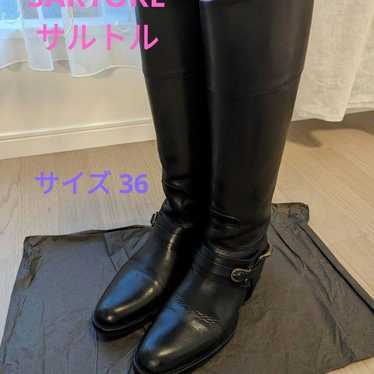 SARTORE Sartre Black Long Boots with Spurs - image 1