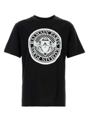 Balmain Black Cotton T-Shirt