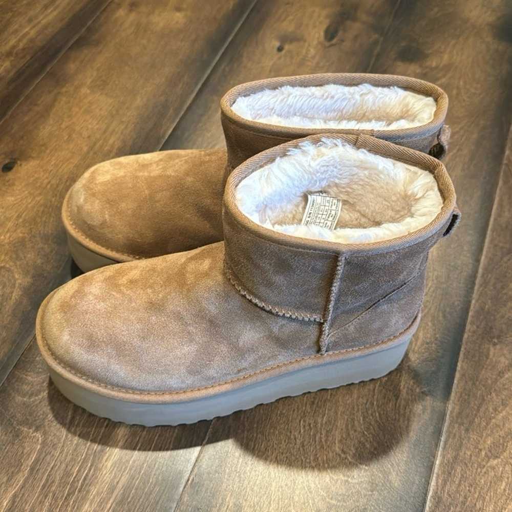 UGG chestnut classic mini platform Boots NWT - image 11