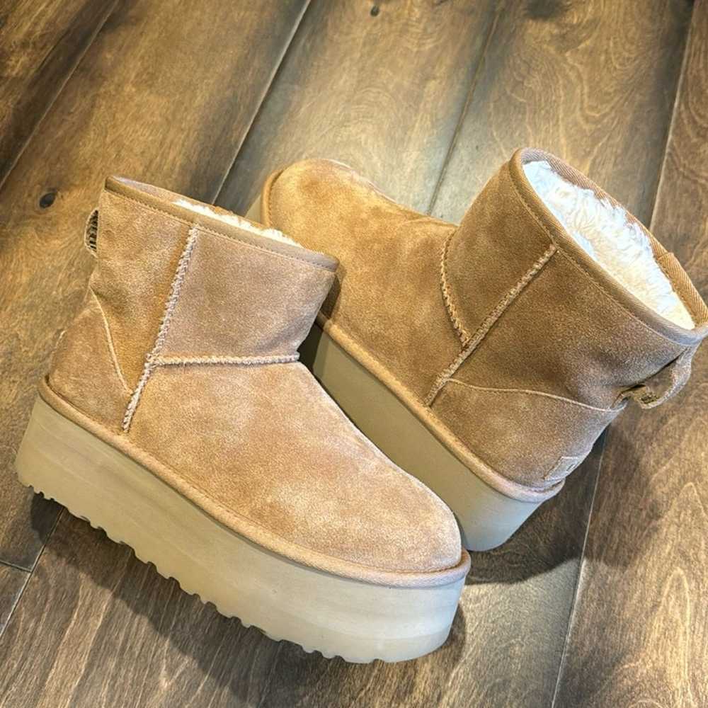 UGG chestnut classic mini platform Boots NWT - image 4