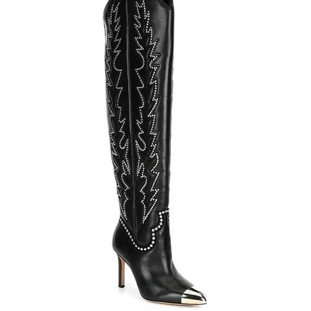 Gianni Bini Katerina Wide Calf Leather Studded Ov… - image 1