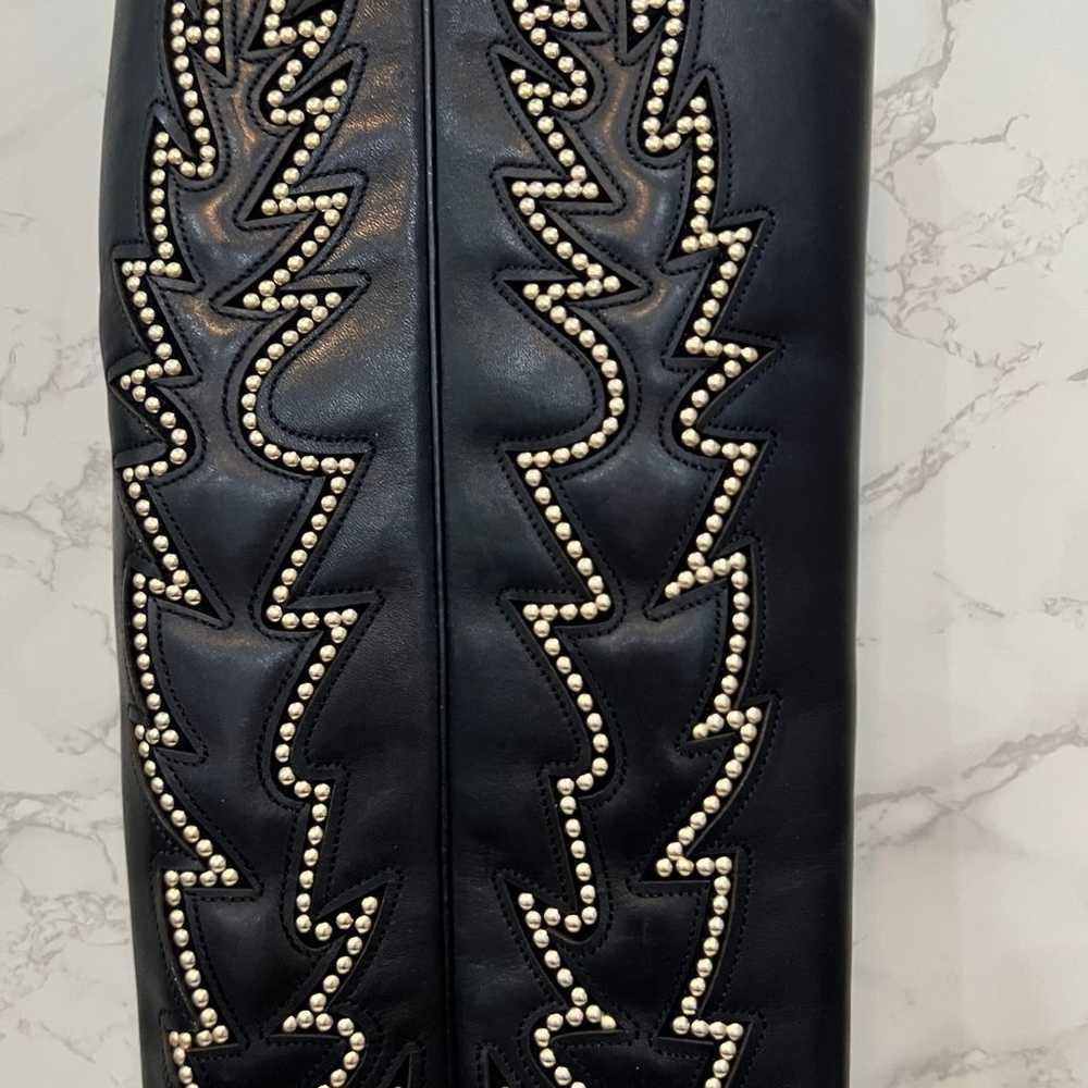 Gianni Bini Katerina Wide Calf Leather Studded Ov… - image 3