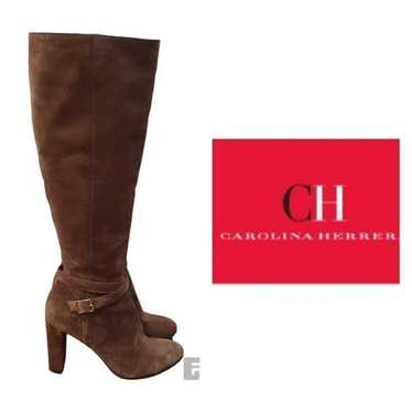 Carolina Herrera tall riding boots suede full shaf