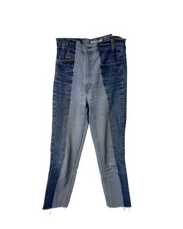 Pre Loved E L V Denim Contrast Straight Leg Jeans 