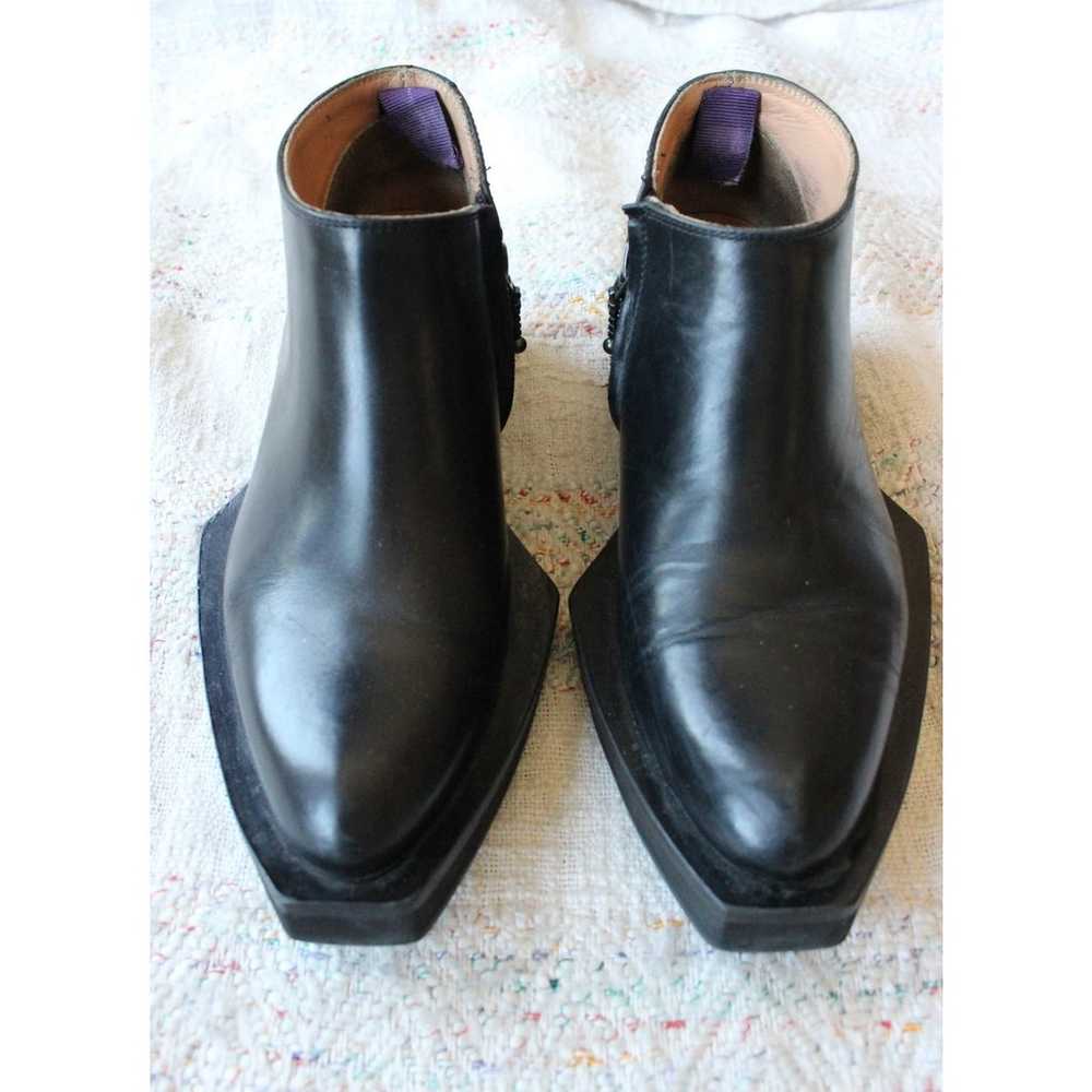 Eytys Black Leather Rubber Sole Western Cowboy An… - image 3