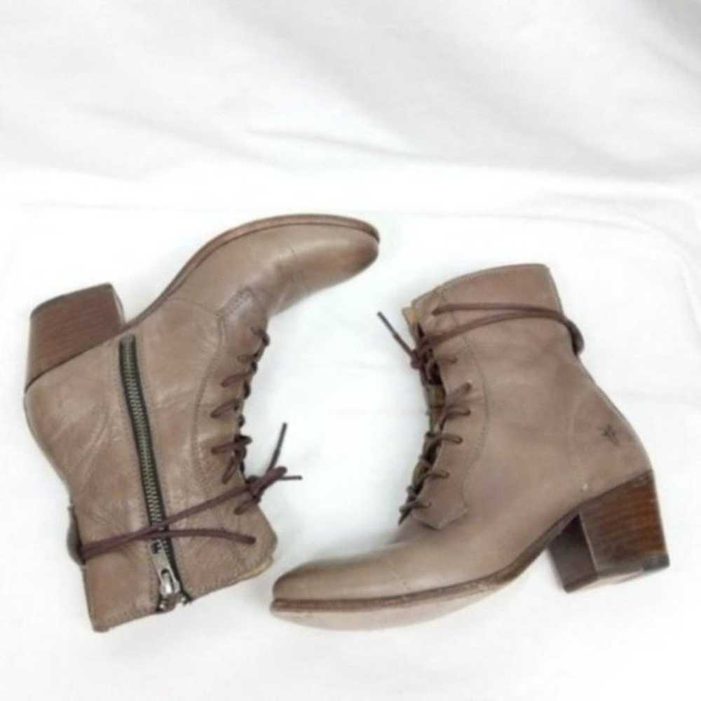 Frye Courtney Lace Up Leather Combat Boots 6 - image 3