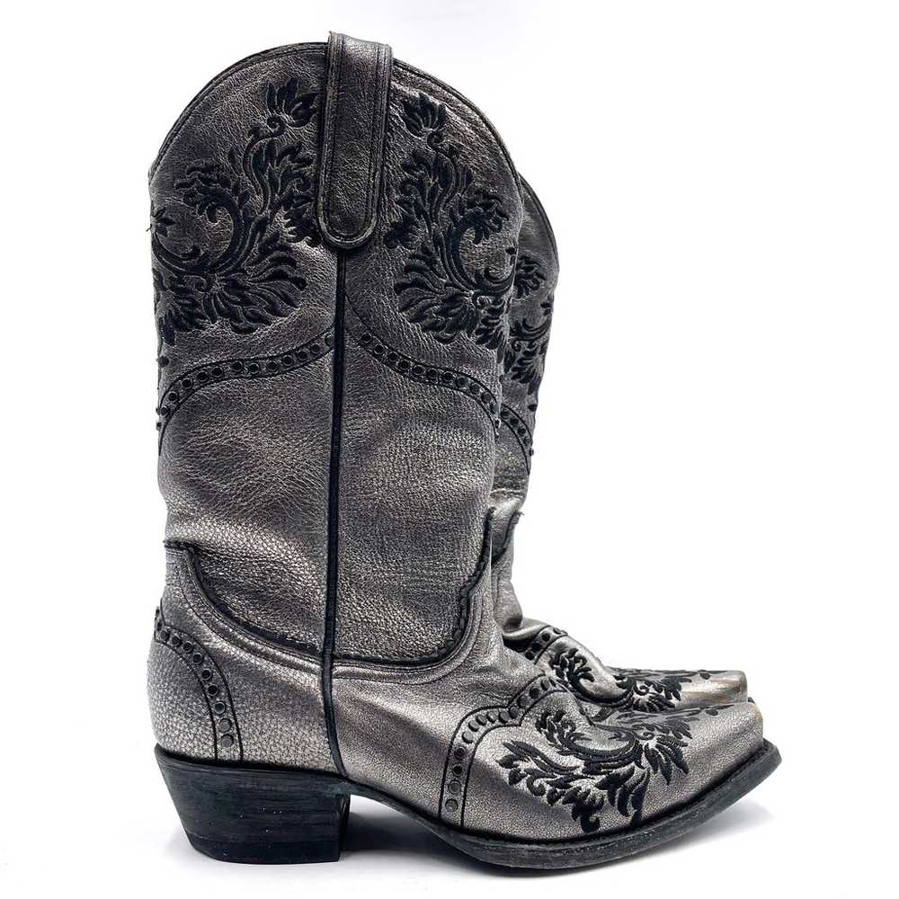 Old Gringo Winston Boots Silver Metallic Embroide… - image 1