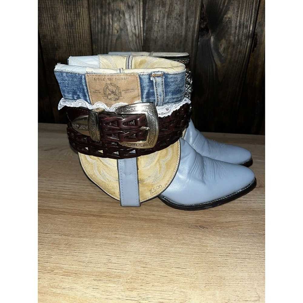 Upcycled OOAK Justin Western Boots Custom Gypsy B… - image 1