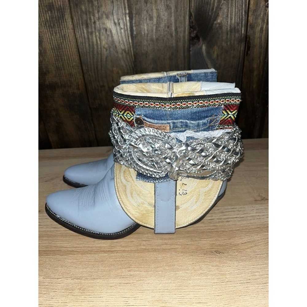 Upcycled OOAK Justin Western Boots Custom Gypsy B… - image 4