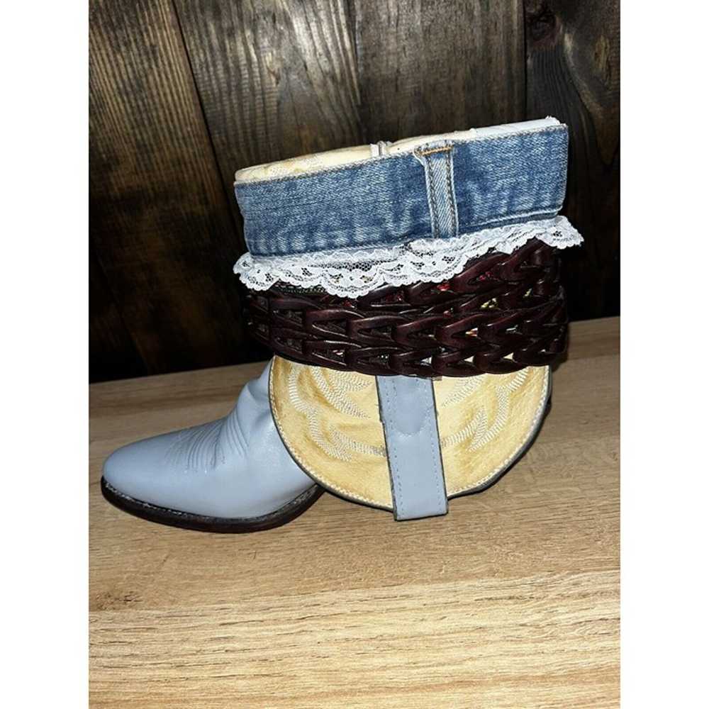 Upcycled OOAK Justin Western Boots Custom Gypsy B… - image 5