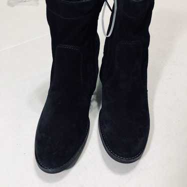 Paul Green black suede boots size 8