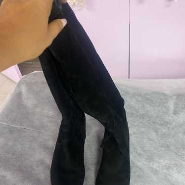 Fendi black suede knee boots 37