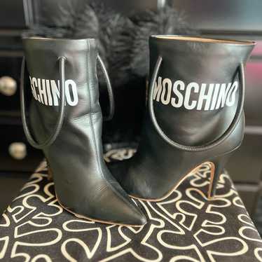 MOSCHINO Shopper Tote Ankle Booties (Sz 37)