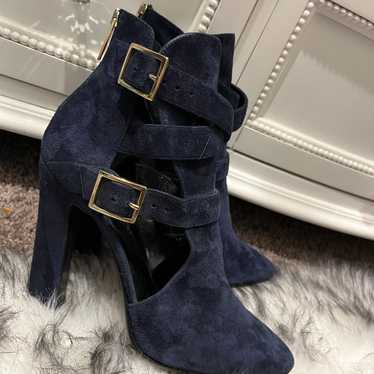 Blue Suede Booties