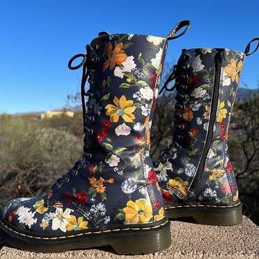 Dr. martens darcy floral newton 8-eye boot best sale