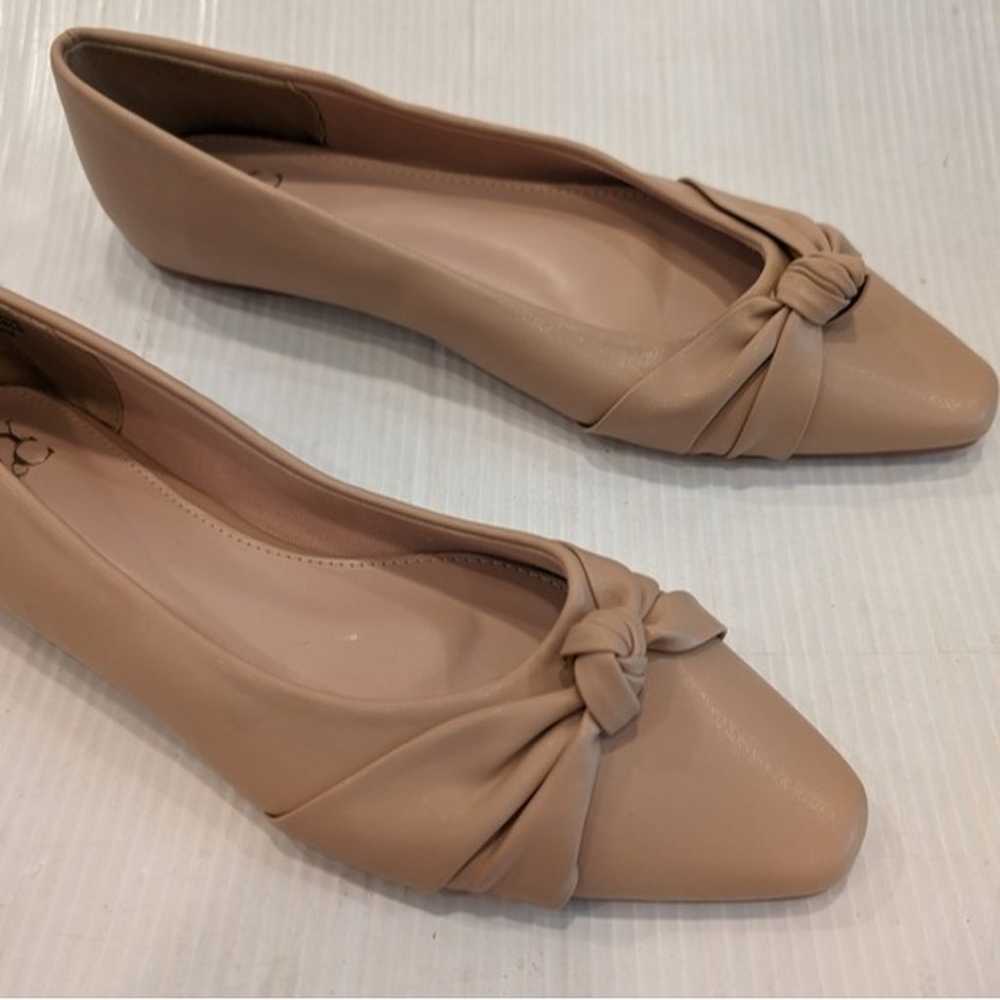 NY&CO Women's Noa Ballet Flats Beige Knot Slip-on… - image 11