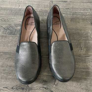 NEW Dansko Addy Metallic Lizard Leather Loafers