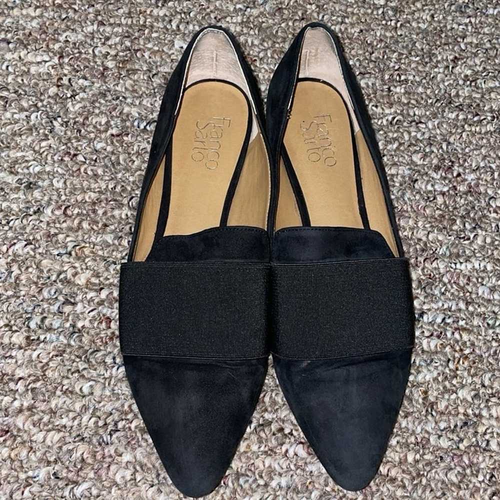 Womens Like New Franco Sarto Black Suede Flats - image 2