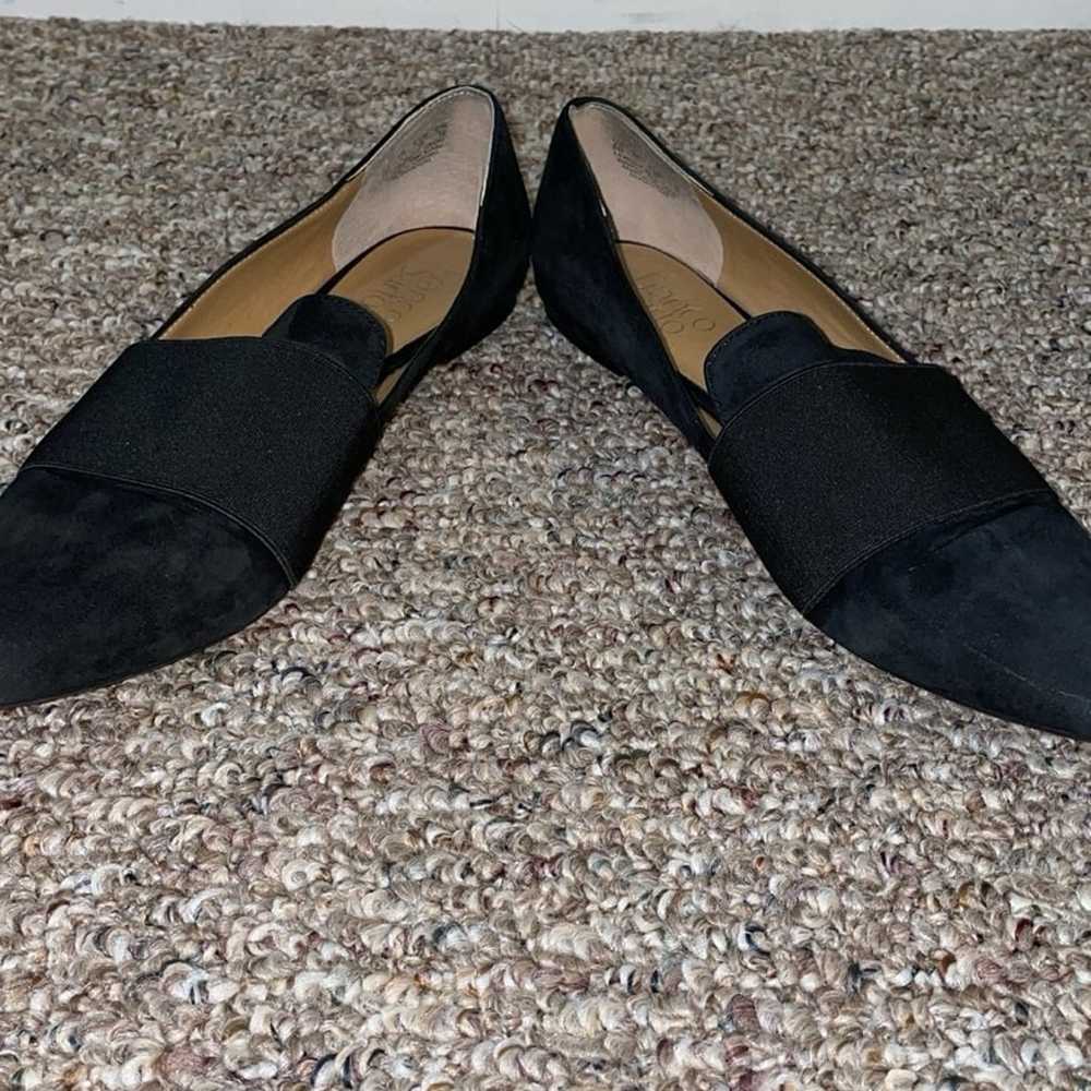 Womens Like New Franco Sarto Black Suede Flats - image 4