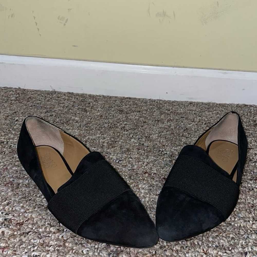 Womens Like New Franco Sarto Black Suede Flats - image 5